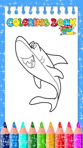 Glitter Coloring Book Baby Shark