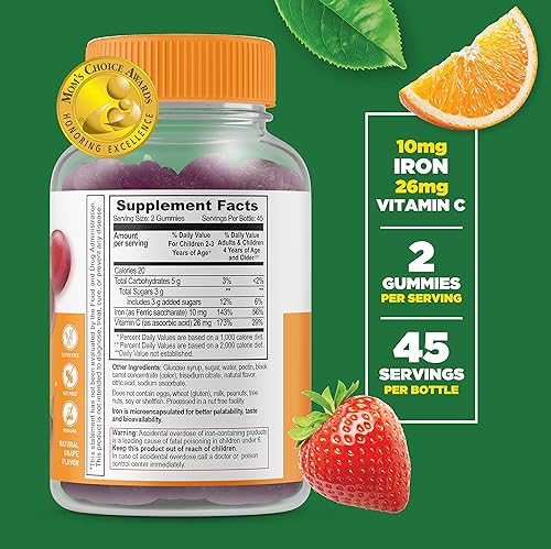 Miniatura 3 de Lifeable Vitamina D Kids + Hierro y Vitamina C para niños, paquete de gomitas  Gran sabor, suplemento vitamínico, sin gluten, sin OMG, gomita