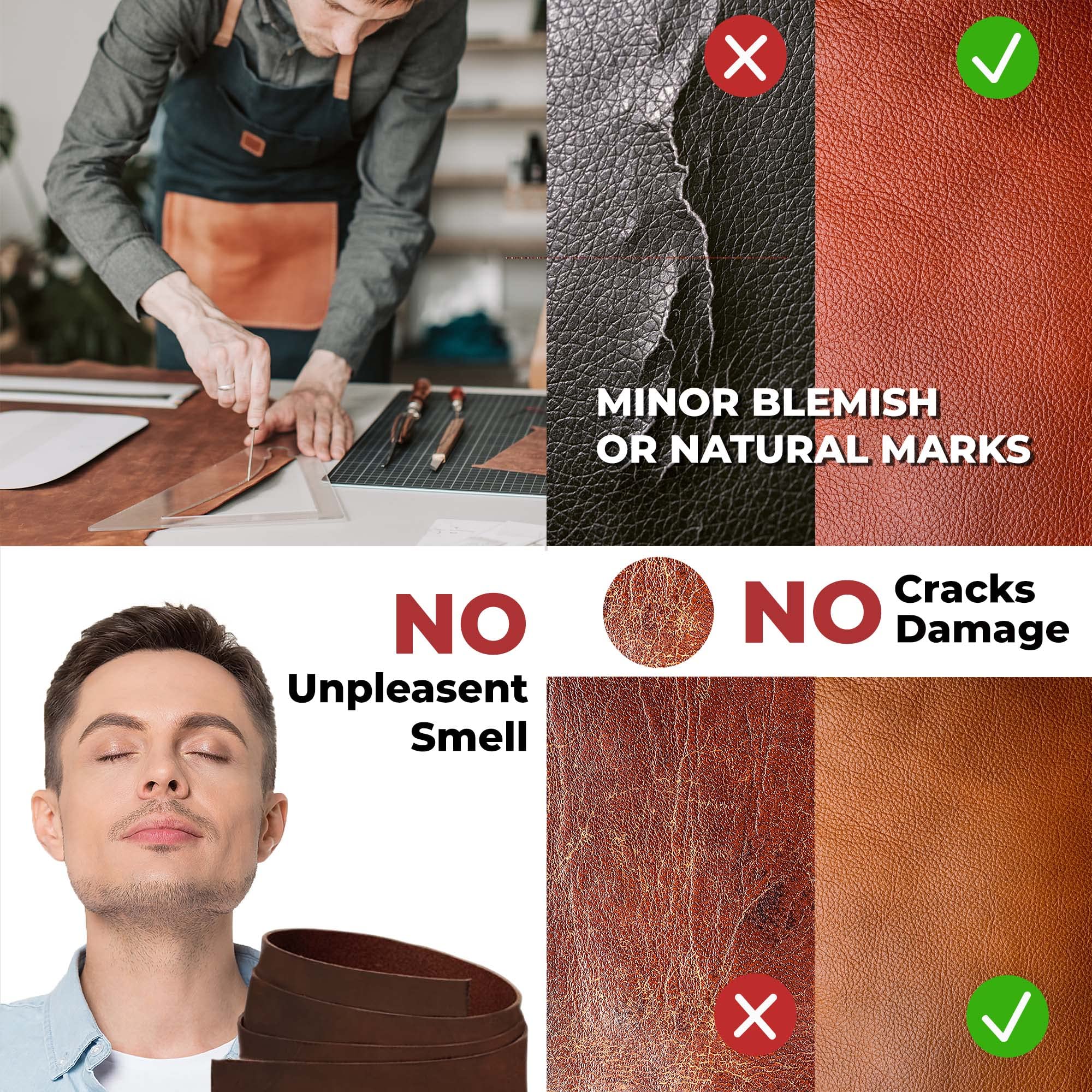 ELW Cognac-Riemen, Gürtel, Streifen, 5,1 x 213 cm, Latigo-Leder für Rindsleder, schweres Basteln, Haustierhalsbänder, Rohlinge, Zubehör, Schmuck ry, Key C. hains