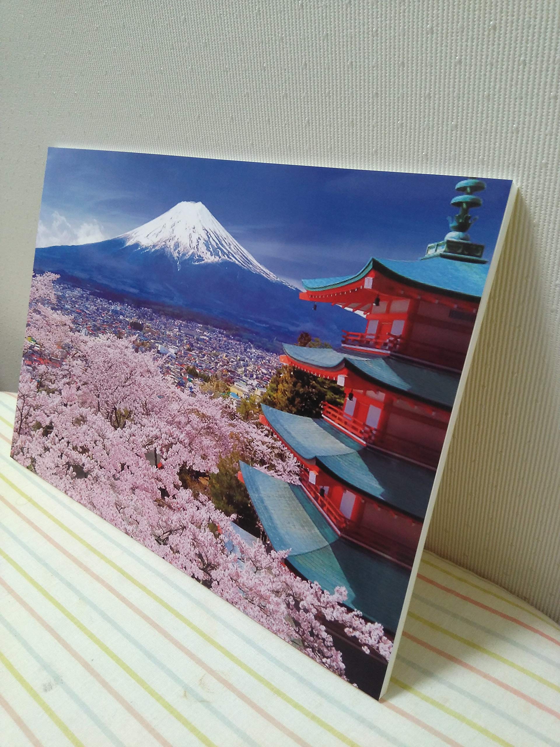 Amazon｜富士と五重塔 山梨県 日本の風景 はってはがせるアートパネル