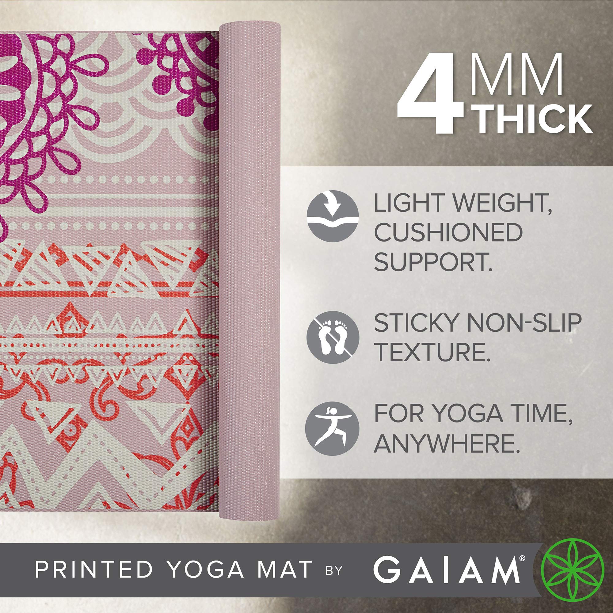 Gaiam Yogamatten Two-Sided Solid Yoga Mat