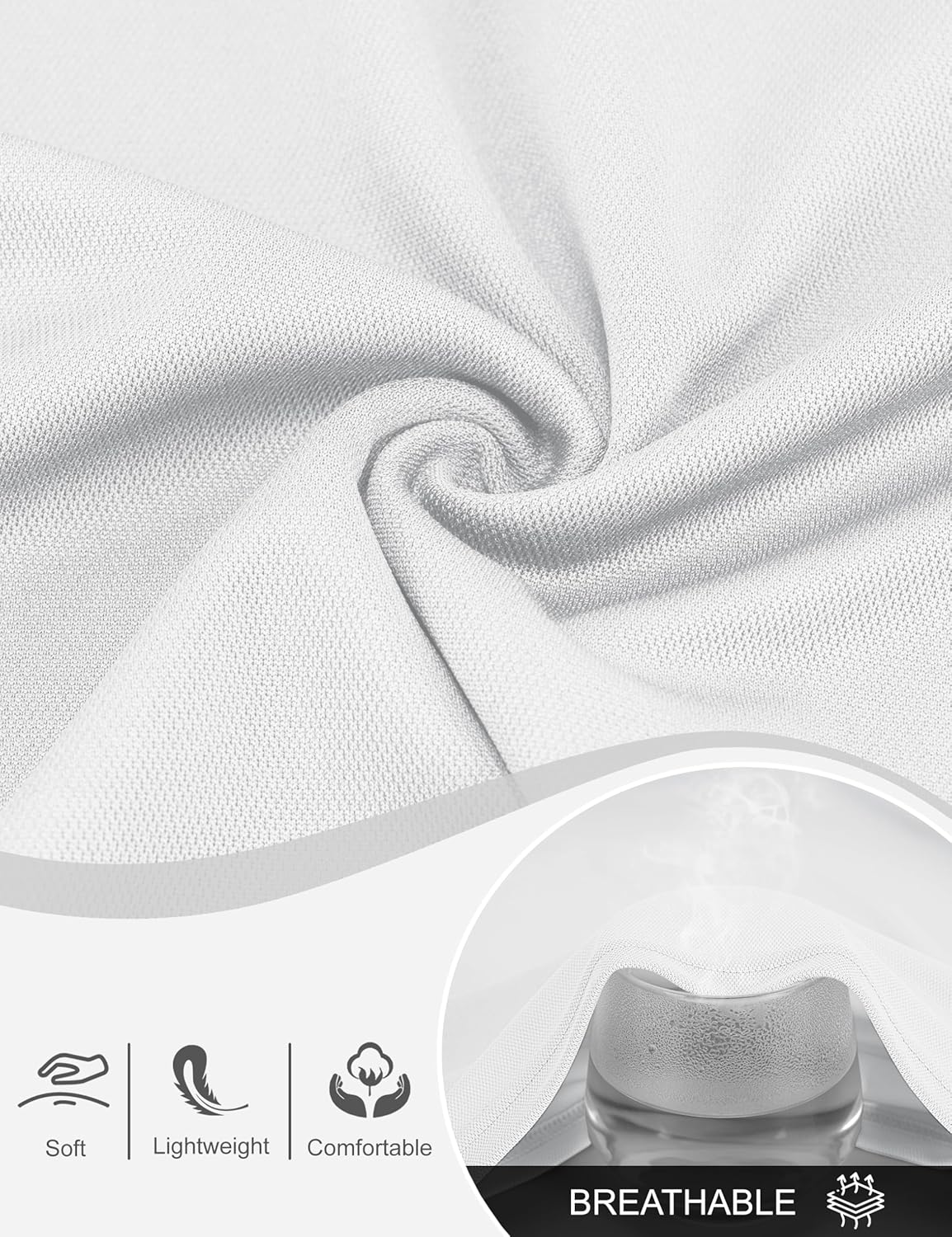 MAGCOMSEN Polo Shirts for Men Casual Athletic Polos 3 Buttons Performance Business Golf Collared Shirts - Image 5