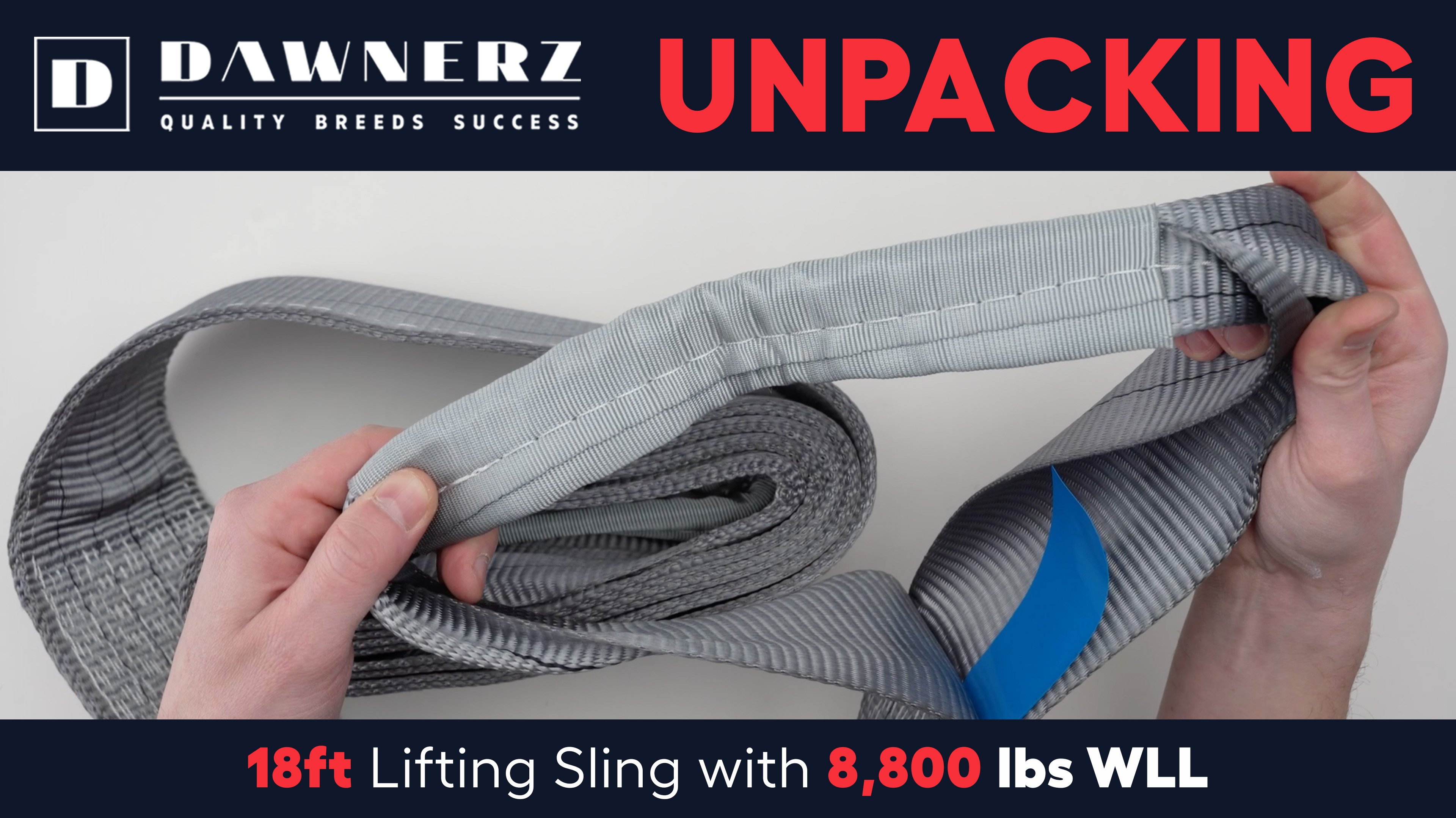 Different Wll Range 1t To 5t Double Ply Eye To Eye Flat Lifting Webbing