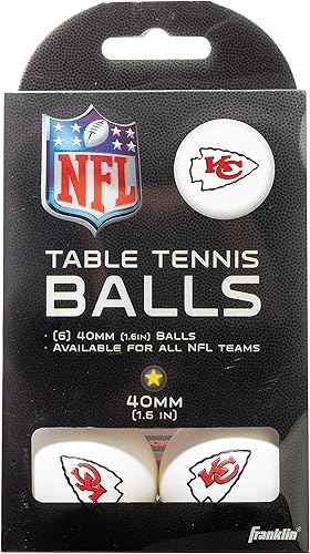 Franklin Sports Team - Pelotas de tenis de mesa con licencia del equipo NFL logotipos y colores oficiales del equipo accesorios divertidos de la NFL