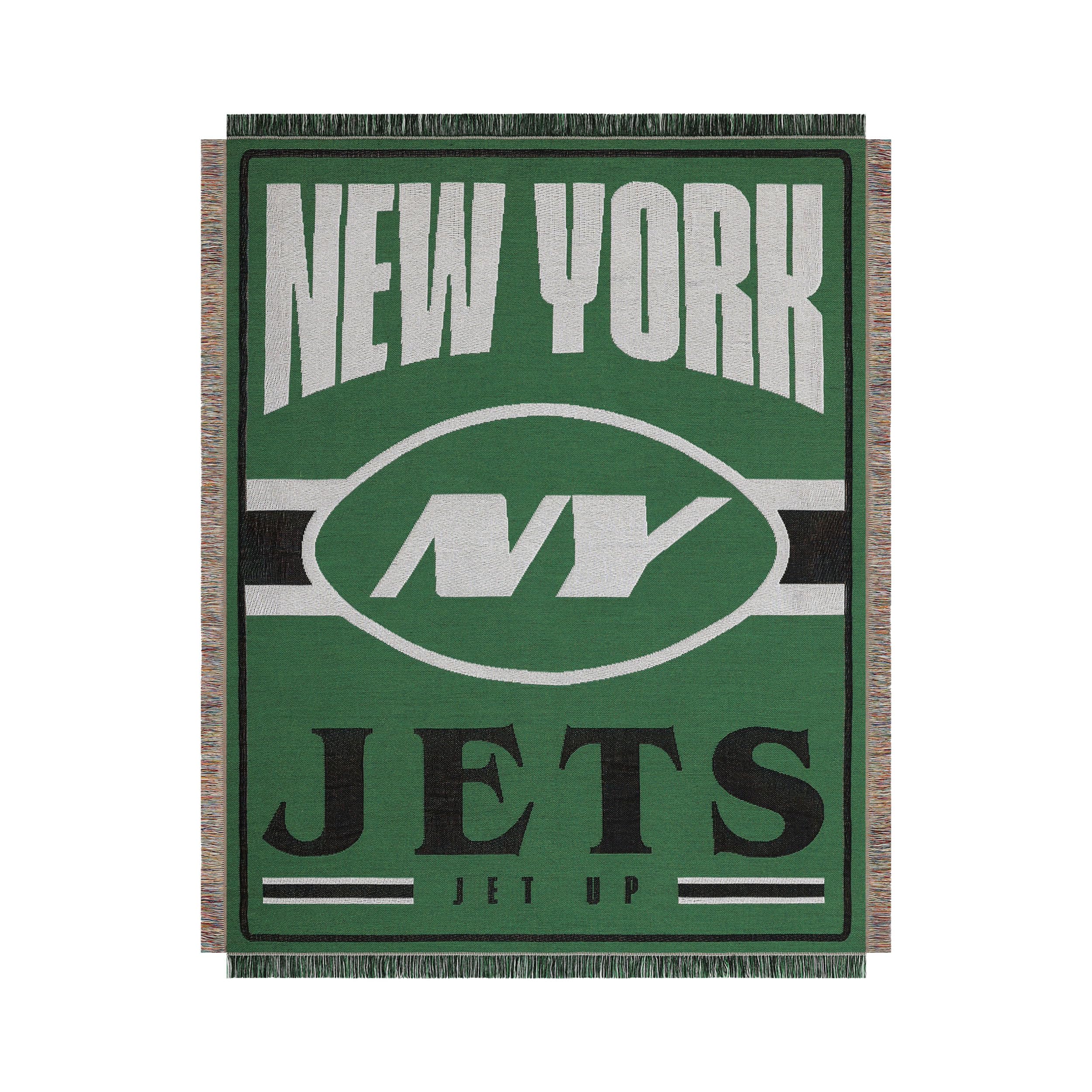 Tapisserie tissée New York Jets NFL plaid décoration murale FOCO