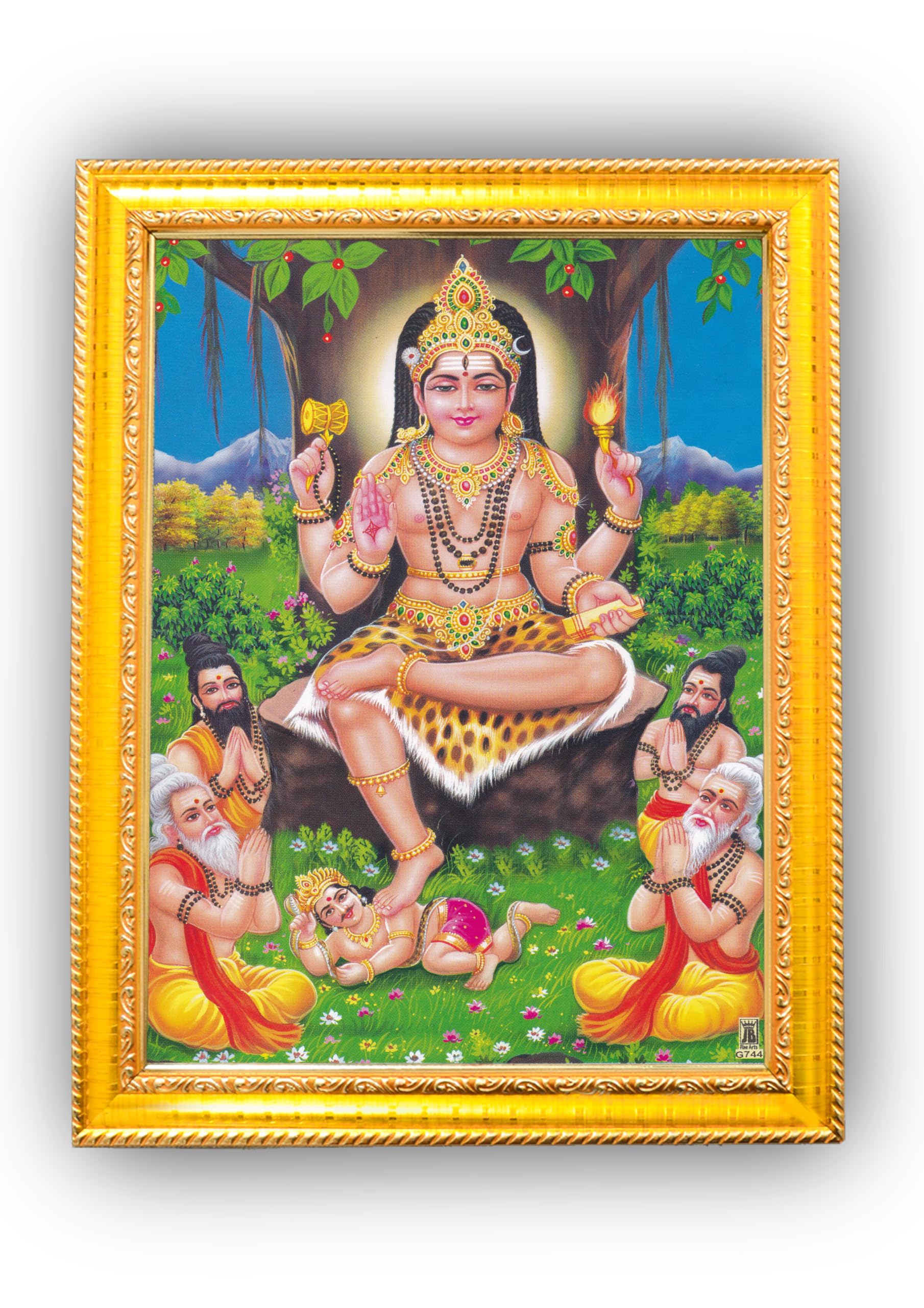Dakshinamoorthy Photo Frame - Small Pooja Frame -2