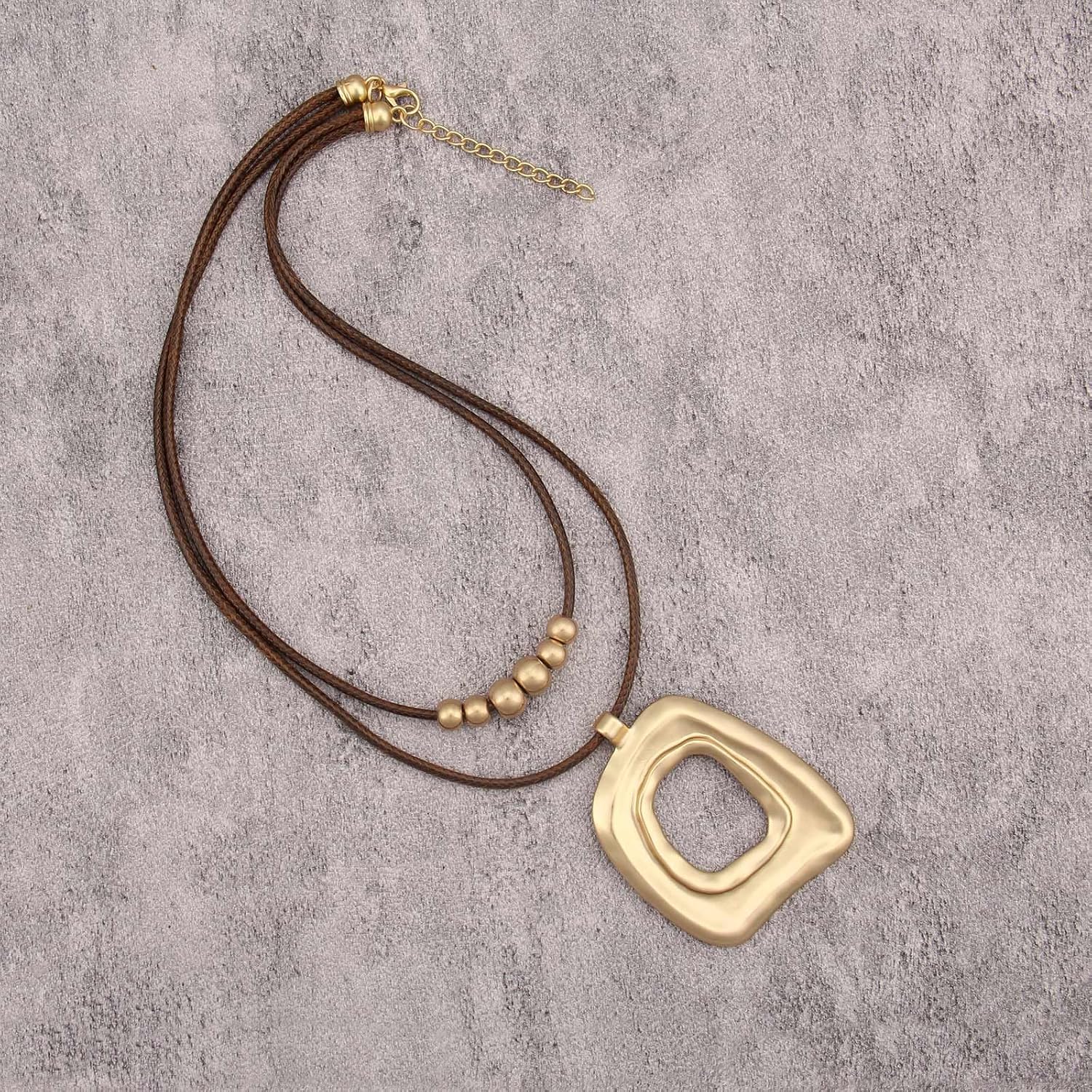 Boho Necklaces for Women Chunky Circle Necklace Bohemian Necklaces