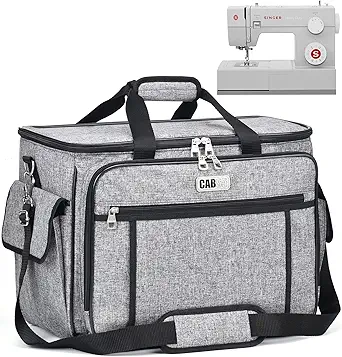 CAB55 Sewing Machine Case - Carrying Bag with Removable Padding, Tote for Machine and Accessories