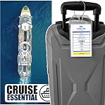 Princesse Cruise Porte-étiquette de bagages par Cruise On [4 Pack] Convient à tous les navires Princess & Étiquettes, Cruise Essentiels 2026 & 2027 - Effacer les étiquettes de bagages