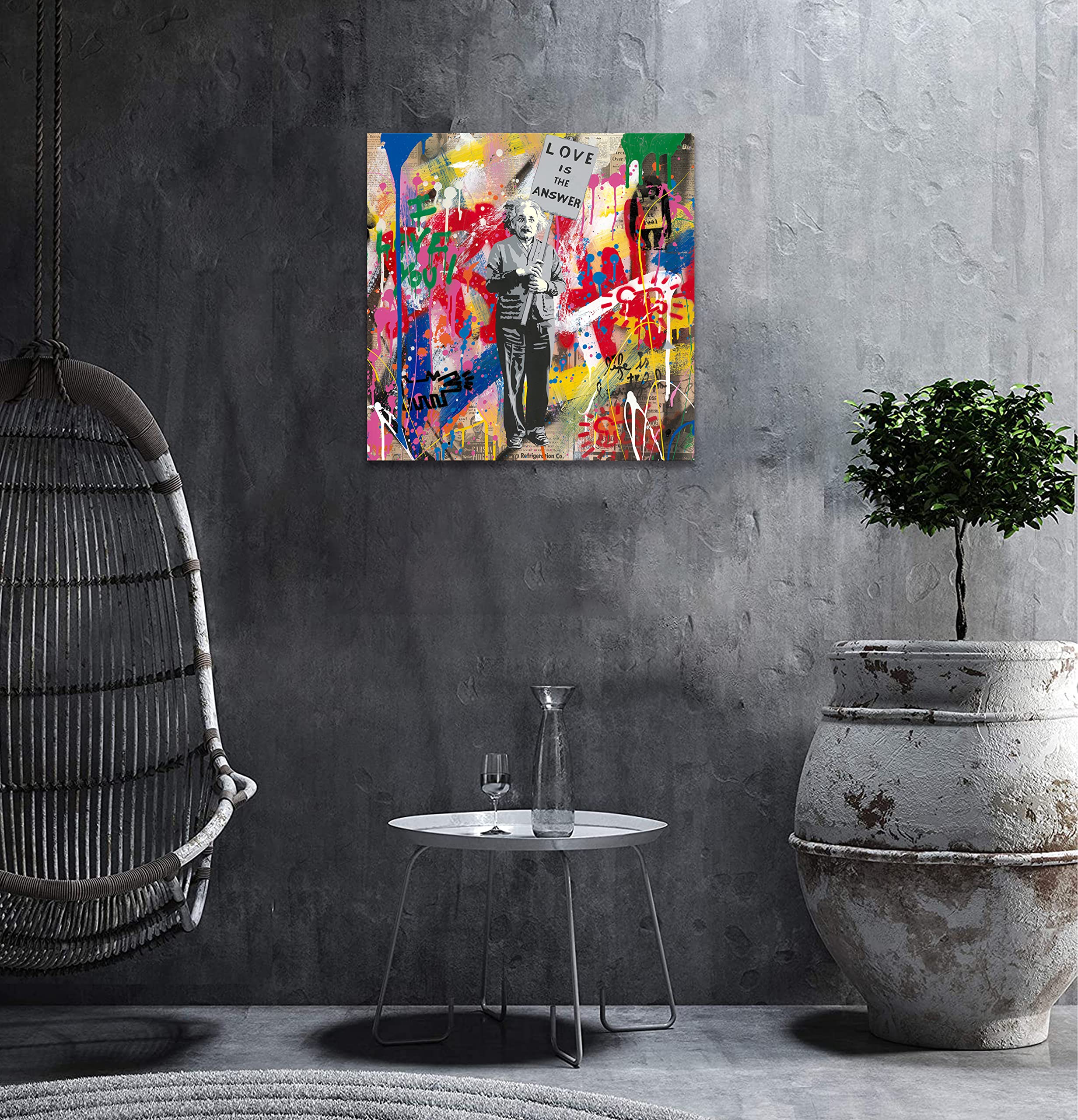 Amazon.co.jp: ポスター アートパネル アインシュタイン 絵画 木枠付き 