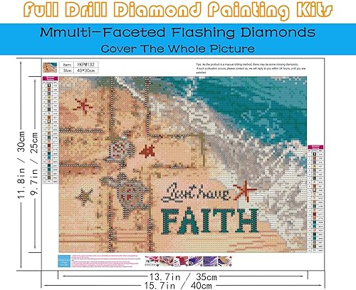 Miniatura 2 de KINPLUB Kits de pintura de diamantes de Cristo para adultos principiantes, kits de arte de diamantes religiosos de cruz de playa 5D, pintura de