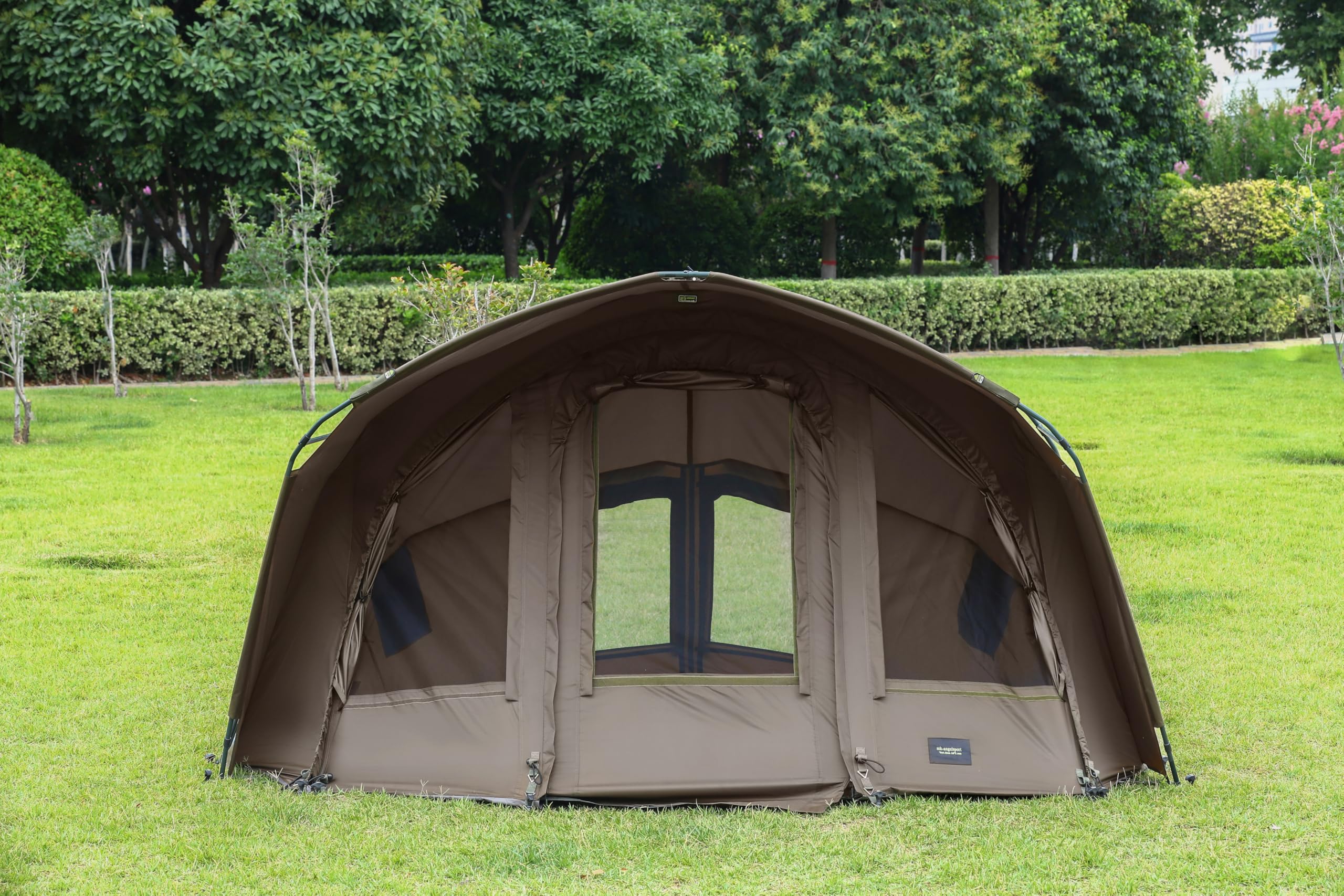 MK-Angelsport 1-2 Personen Karpfenzelt Angelzelt Bivvy Fort Knox 2.0 Anglerzelt - 160cm hohe Innenkabine - 3,02x2,92x1,65m groß 3