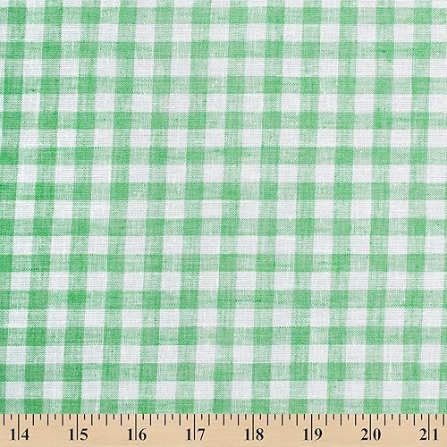 Miniatura 5 de The Yard - Tela de algodón de poliéster con aspecto de lino a cuadros de guinga, 58 pulgadas, color negro y blanco