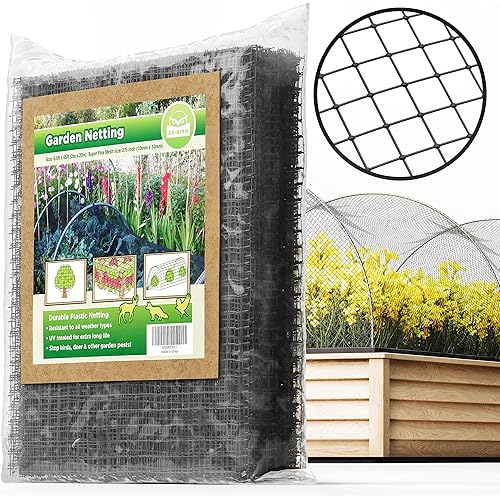 De-Bird Garden Fencing 7.5 x 65 ft, Strong Mesh Bird Netting for Garden Protection, Garden Netting Pest Barrier, Easy to Install Plant Netting Mesh