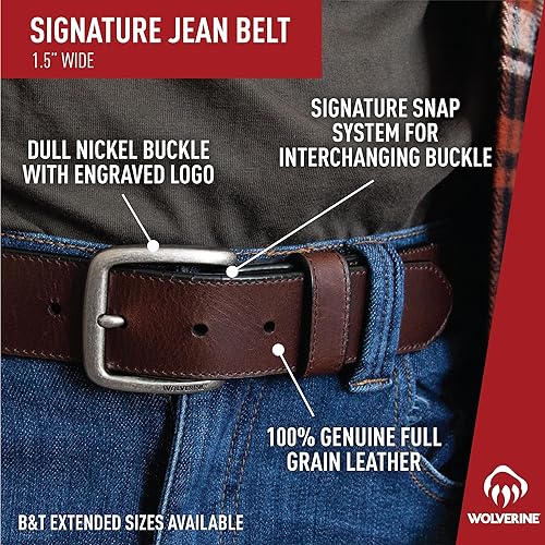 Miniatura 4 de Wolverine Men's Full Grain Leather Workwear Heavy Duty Durable Everyday Classic Casual Metal Buckle