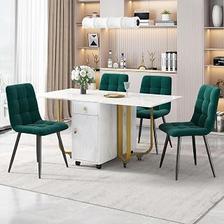 mesa plegable con sillas dentro