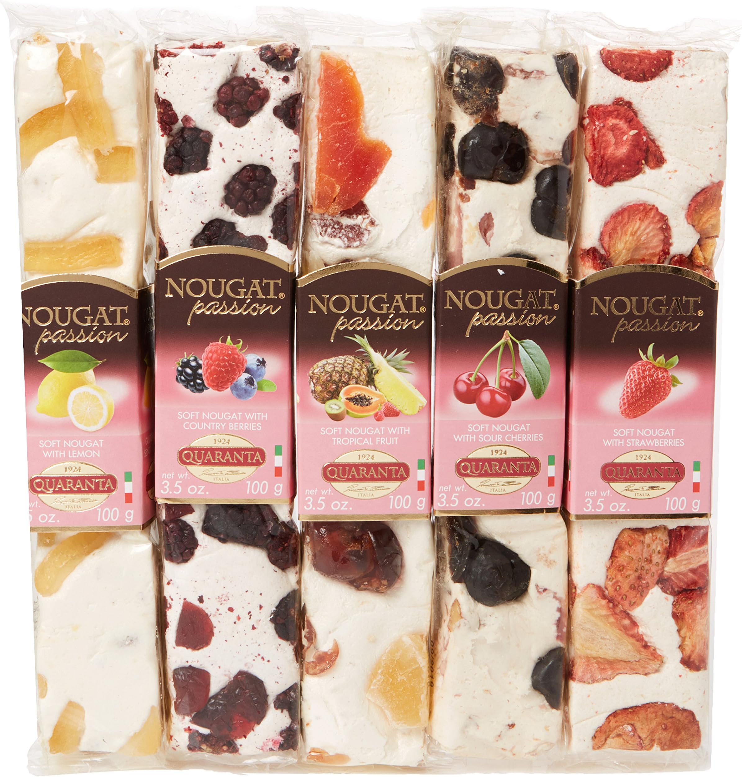 Quaranta Soft Nougat Crème Bars Summer Fruits 100 g