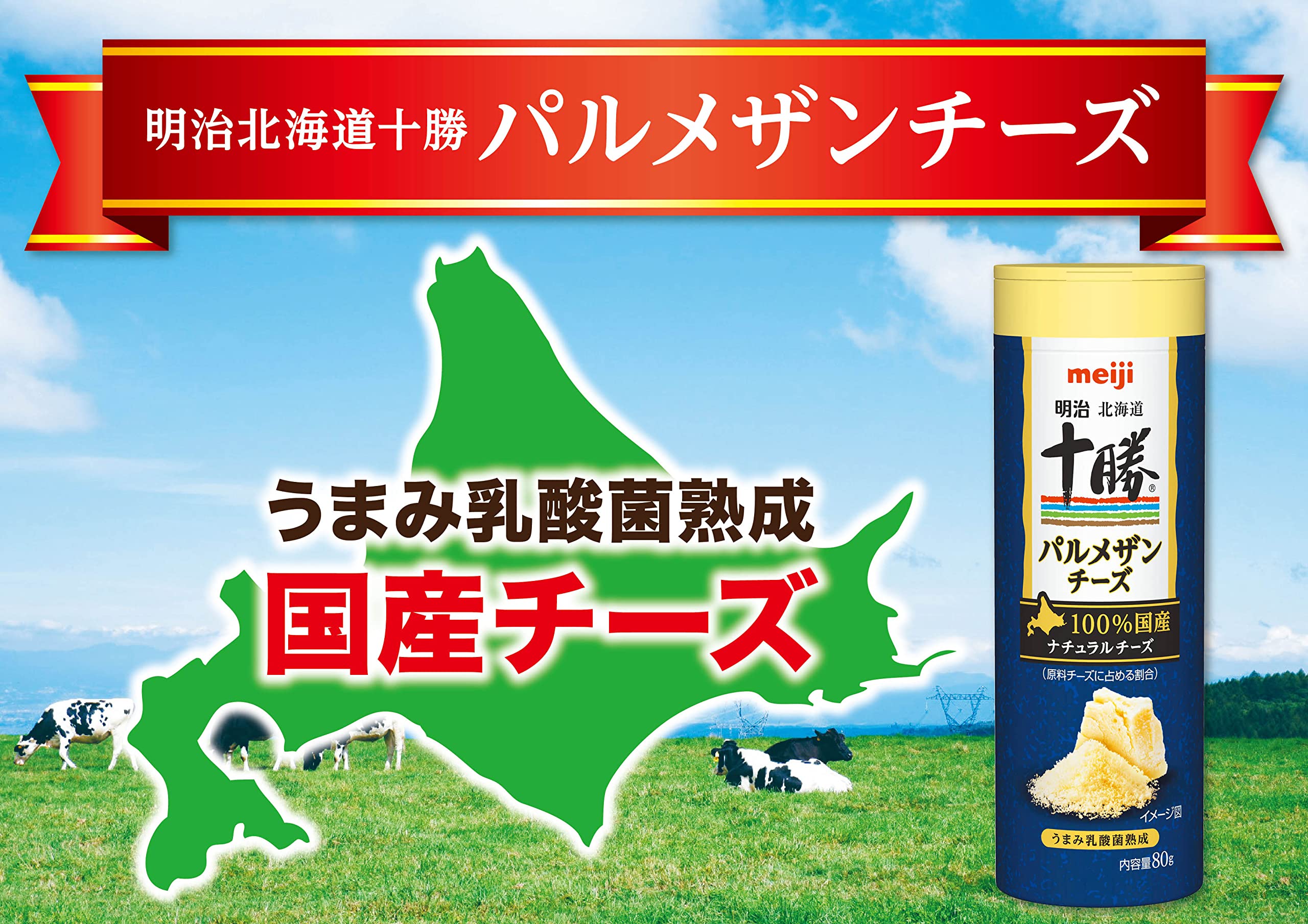 明治 北海道十勝 パルメザンチーズ 粉チーズ 3個