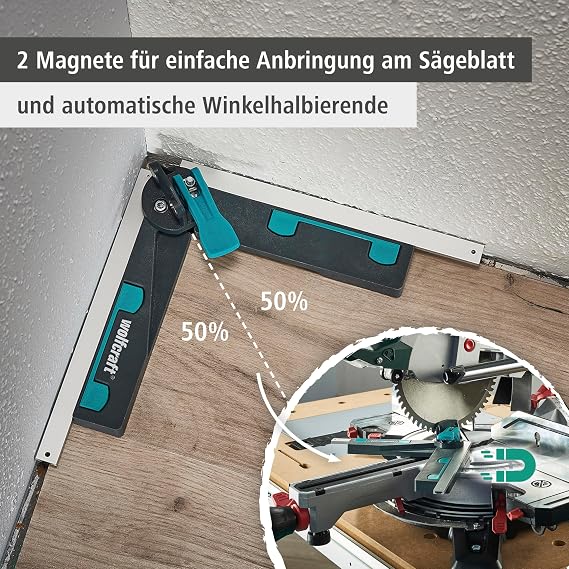 wolfcraft Angular Bevel Gauge for Mitre Saws I 6957000 I For measuring and transferring angles