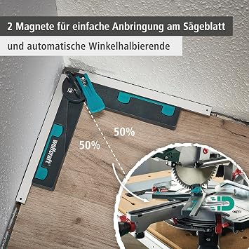 wolfcraft Angular Bevel Gauge for Mitre Saws I 6957000 I For measuring and transferring angles