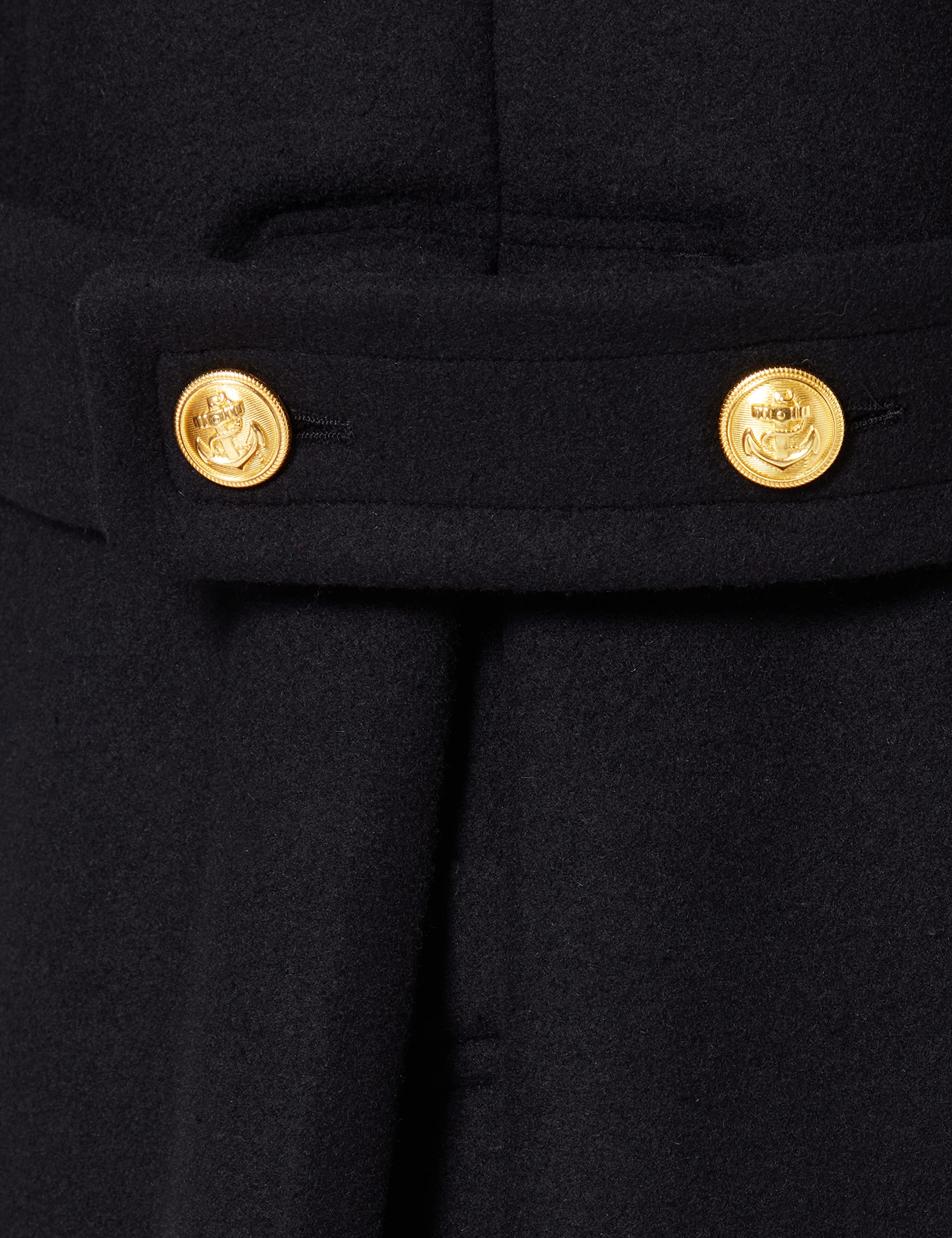Mil-Tec Grande Cappotto Blu Scuro - Nero, Uomo, Cappotto, Caban, L