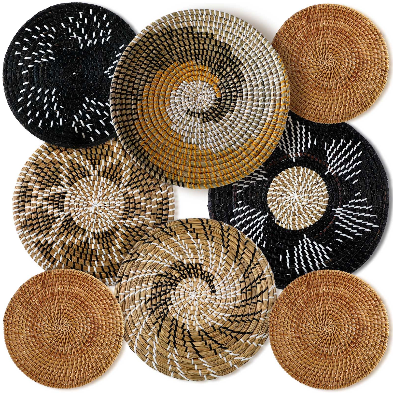 Boho Wall Baskets - Rustic Hanging Decor -10