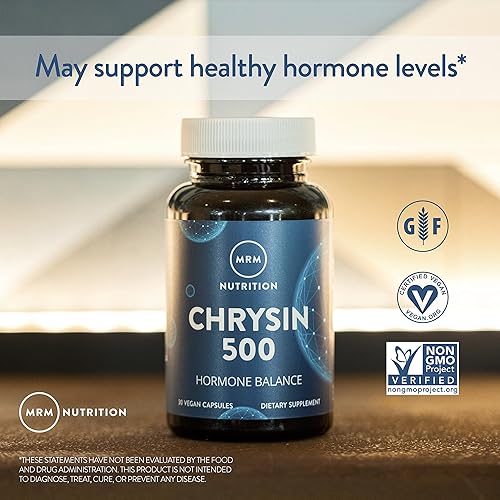 Miniatura 4 de MRM Nutrition Chrysin 500 mg  Equilibrio hormonal  Promueve niveles saludables de testosterona  57-dihidroxifitazona pura  Sin gluten  vegano  30