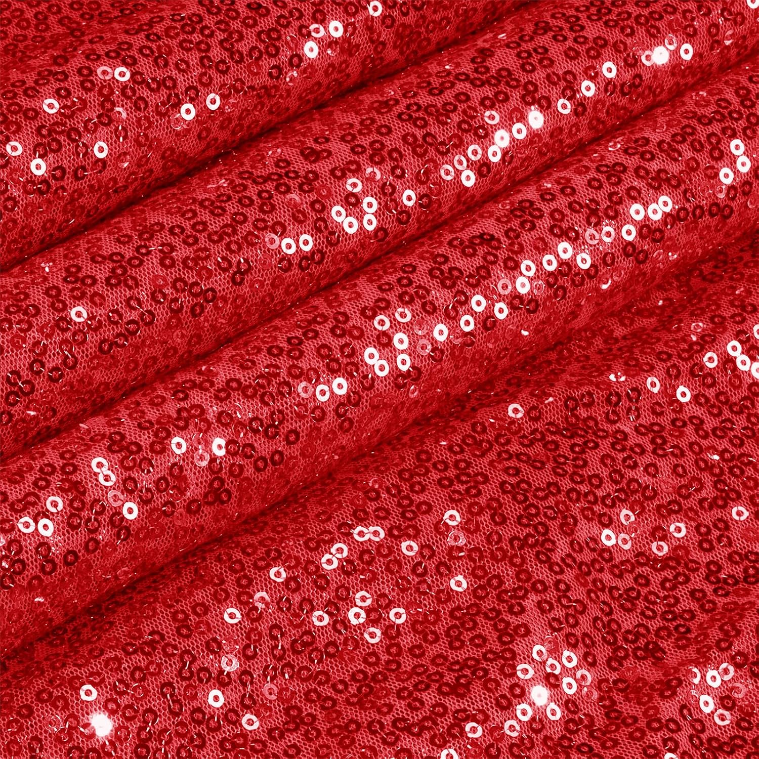 Vonty Black Sequin Fabric by The Yard, 1 Yard, 48 Inch Wide