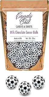 CandyOut Chocolate Soccer Balls 2 Pound - Foil Wrapped Chocolate Candy in Sealed Bag