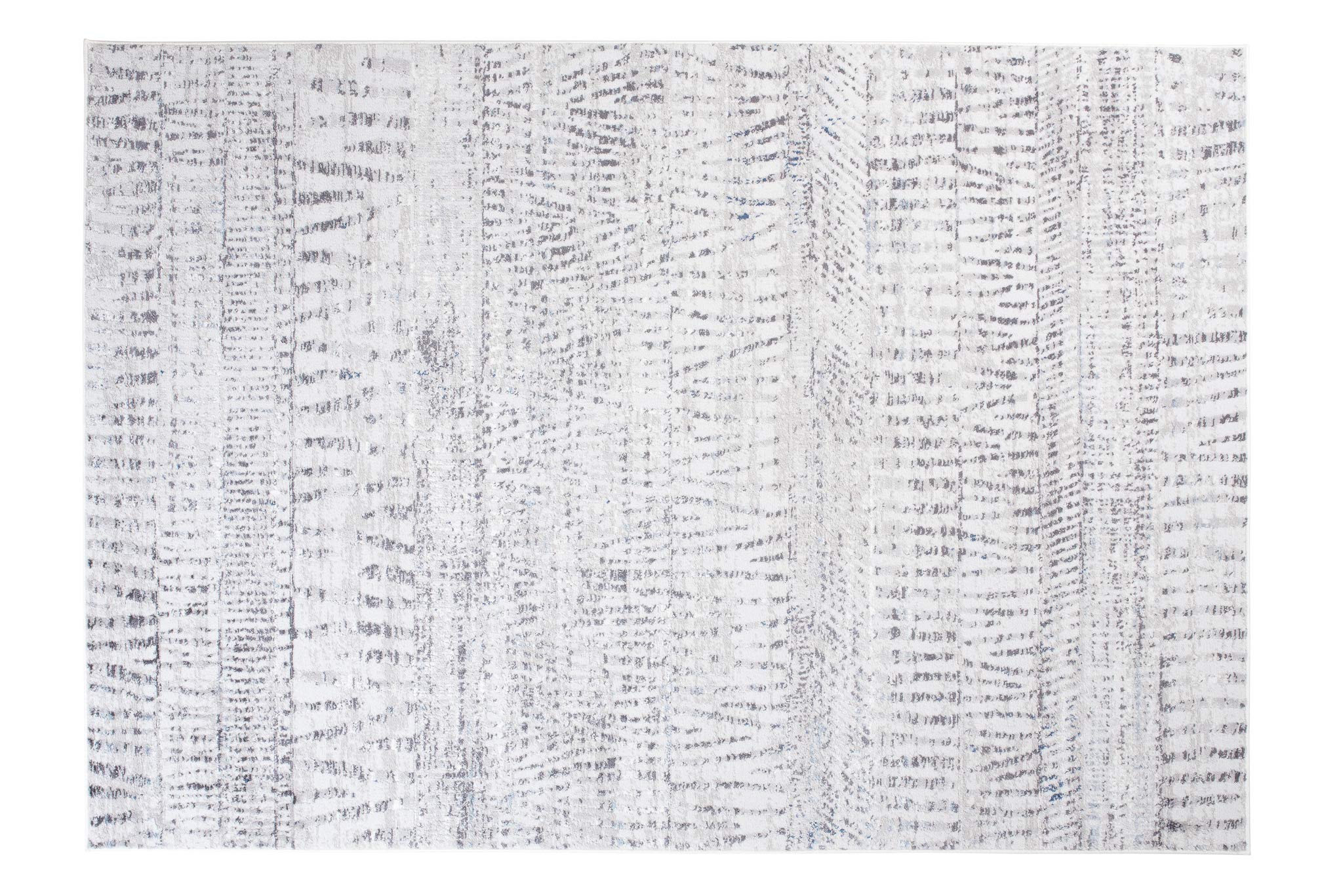 TAPISO Sky Tapis de Salon Chambre Salle à Manger Adulte Bureau Design Moderne Bleu Clair Gris Clair Vintage Moucheté Motif Ethnique Poil Court Doux Moelleux 80 x 150 cm