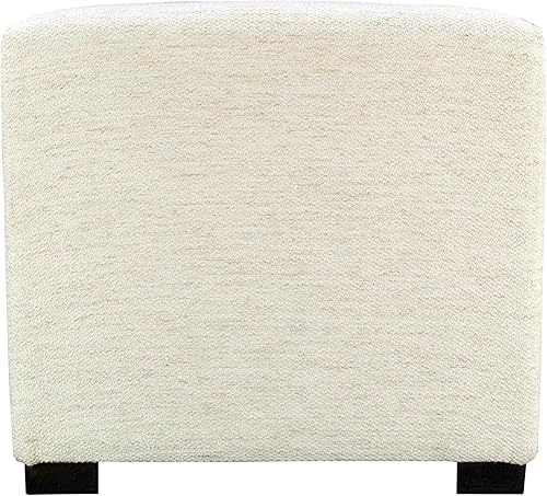 Miniatura 6 de MJL Furniture Designs Merton Designer - Otomana cuadrada tapizada con 4 botones, color beige
