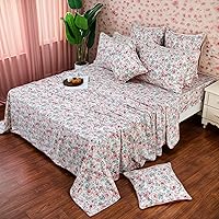 Vista 53 de FADFAY Juego de sábanas de rosas rojas, ropa de cama vintage floral de rosas elegantes, ropa de cama estilo rústico, 100% algodón egipcio percal