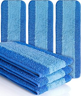VanDuck Microfiber Cleaning Pads Compatible with Bona Mop (6 Pack). Hardwood Floor Replacement Cleaning Head