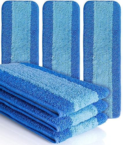 VanDuck Microfiber Cleaning Pads Compatible with Bona Mop (6 Pack). Hardwood Floor Replacement Cleaning Head