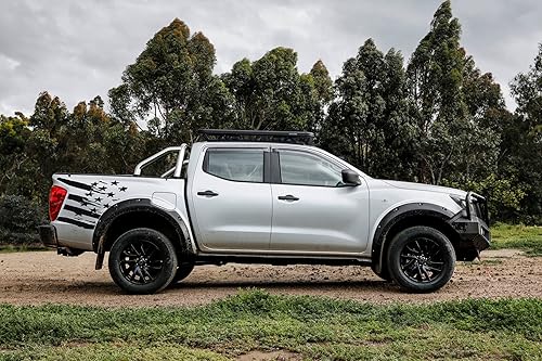 Miniatura 5 de Bed Tatter US Flag Graphic Stickers Decals Compatible with Nissan Navara Np300 Red