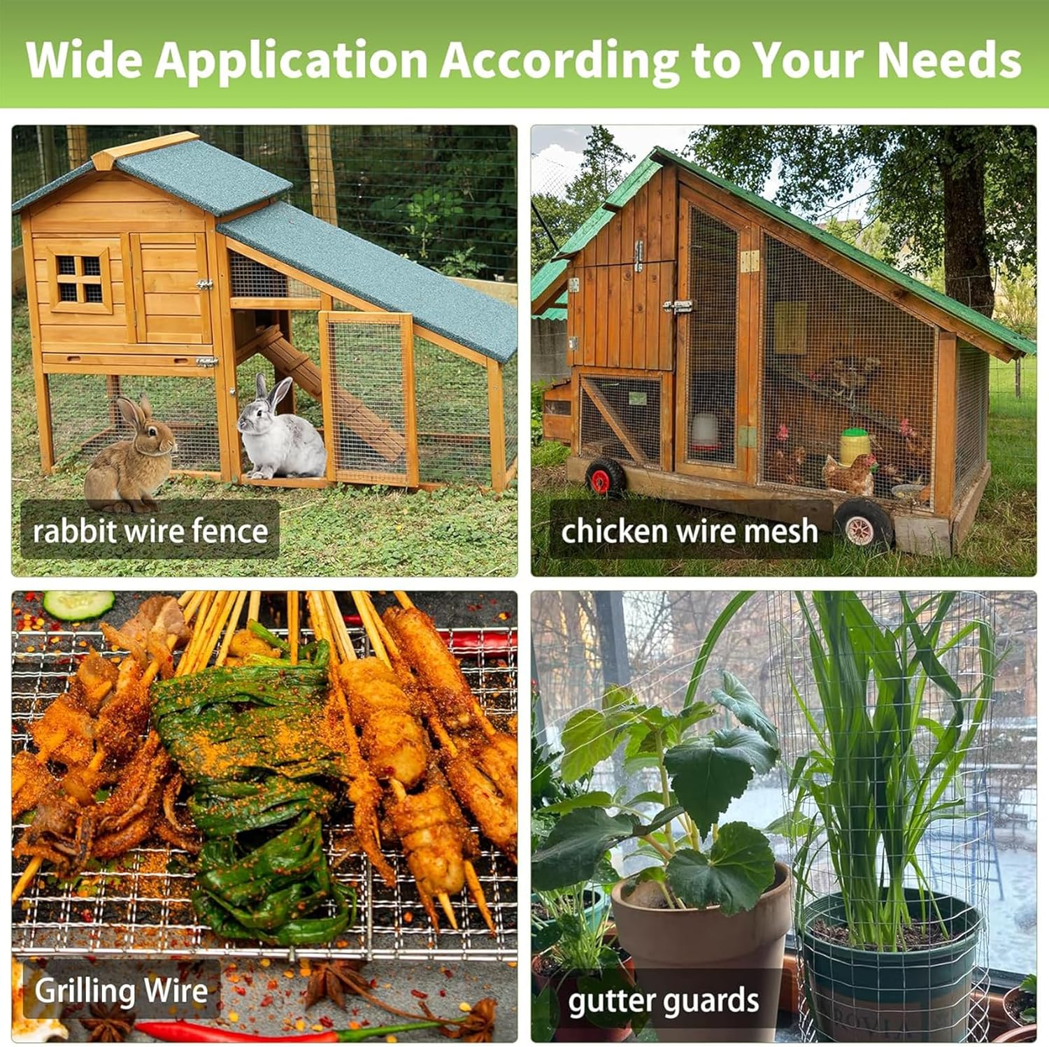 36'' x 50' Hardware Cloth 1/2 inch 19 Gauge - Hot-dip Galvanized After Welding, Chicken Coop Wire Fence Wire Mesh Screen, Rabbit/Snake Fences, Netting Wire Cloth Galvanized Wire Mesh Roll