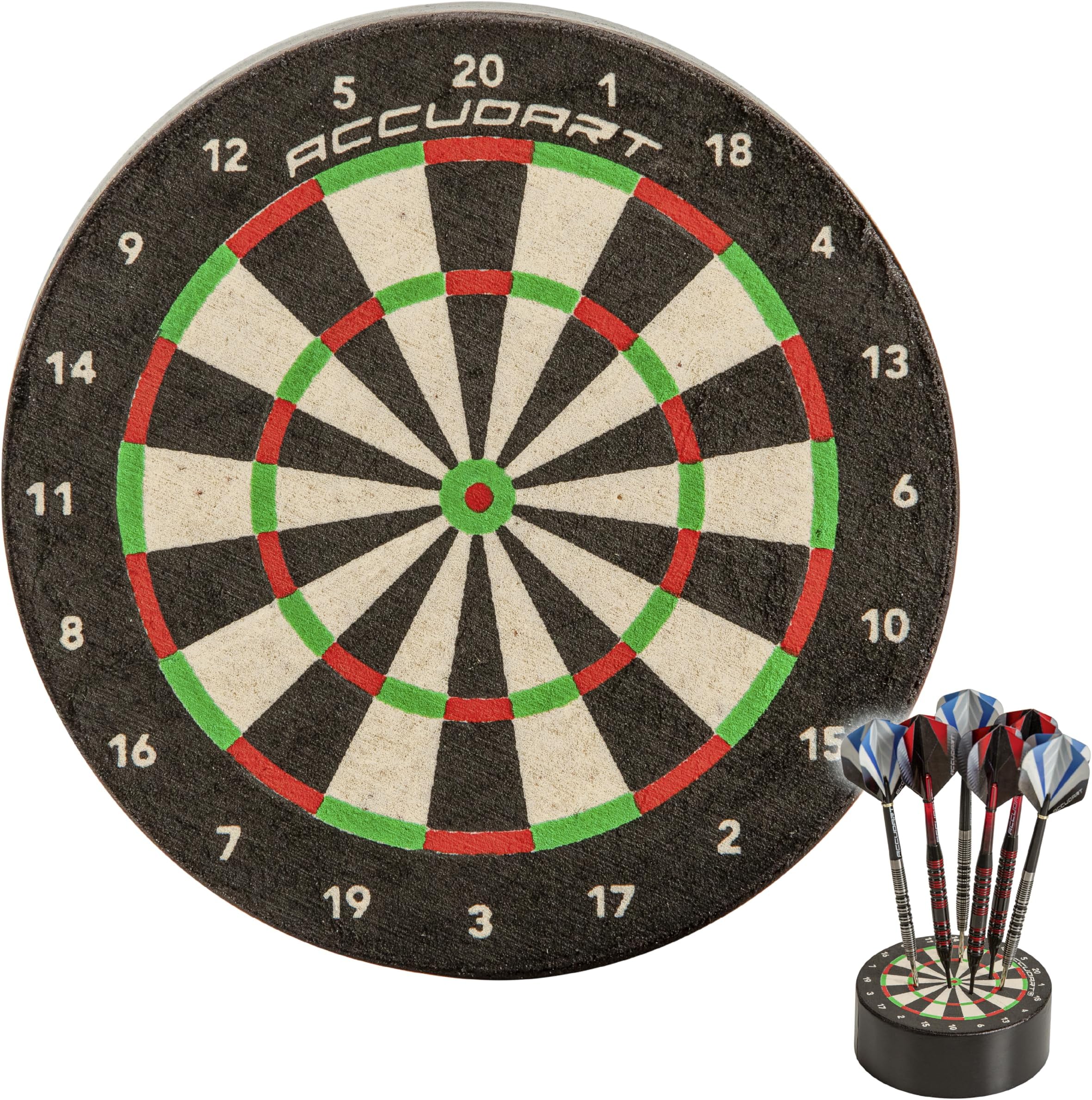 Accudart Mini Dart Dock - 3" Self Healing Sisal Dartboard - Official Mini Replica - Store Your Darts Anywhere - Darts Not Included