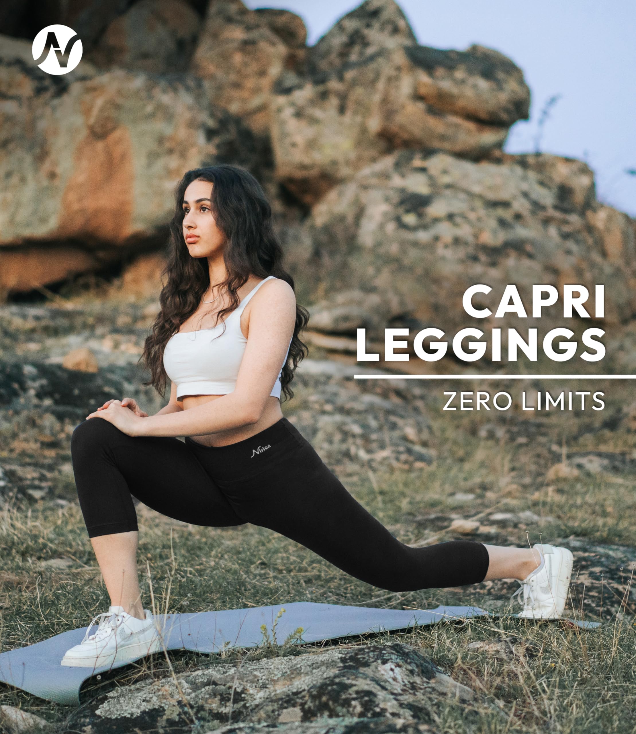 Nirlon Women's Capri Leggings 7/8 Length High Waist Workout Cotton Spandex Yoga Pants 22