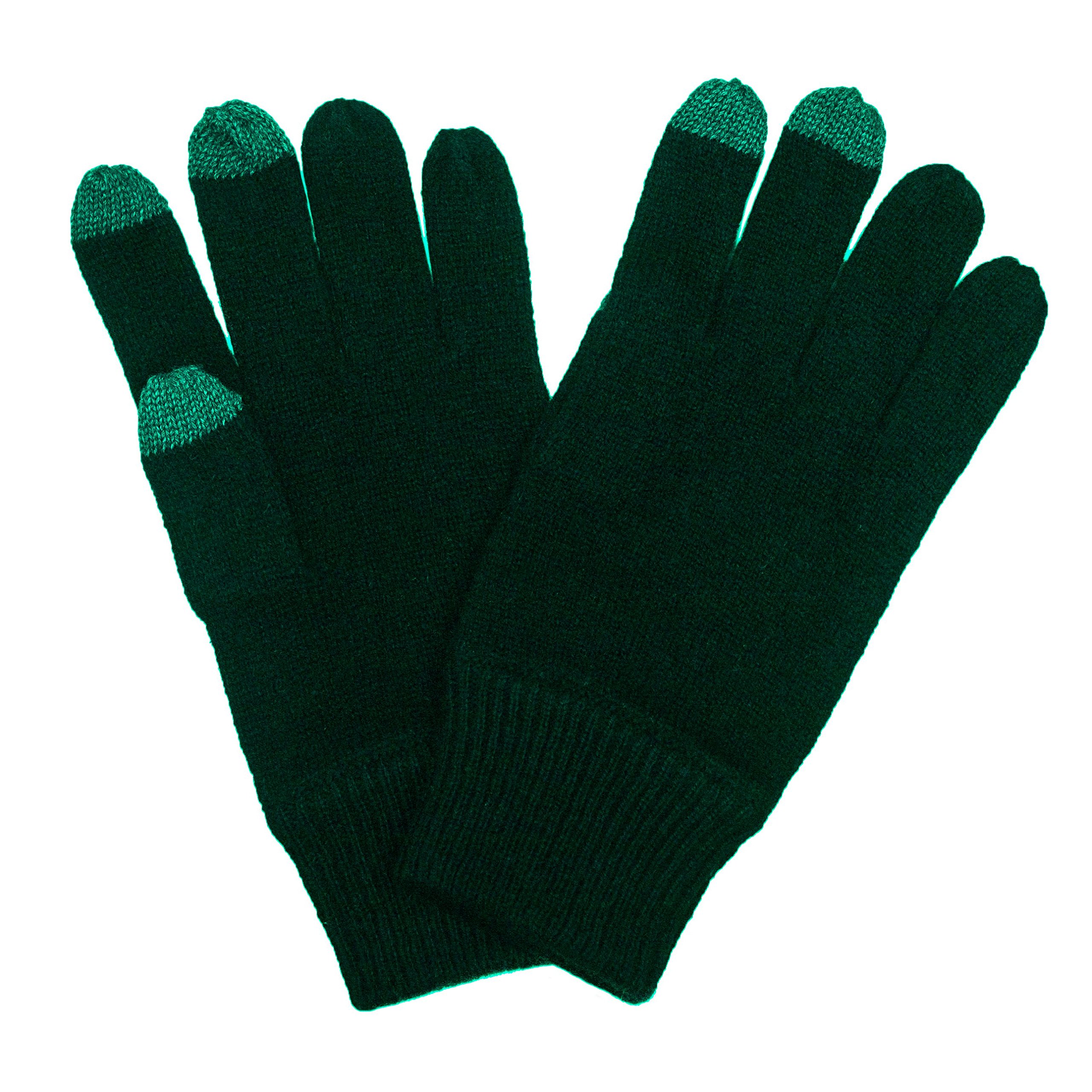 Oxfords Cashmere Men's Grreen 100% Cashmere Touch Screen Gloves, Etouch, Itouch For Ipad, Iphone, Blackberry, Samsung Or Any Other Touchscreen Smart Device, Green