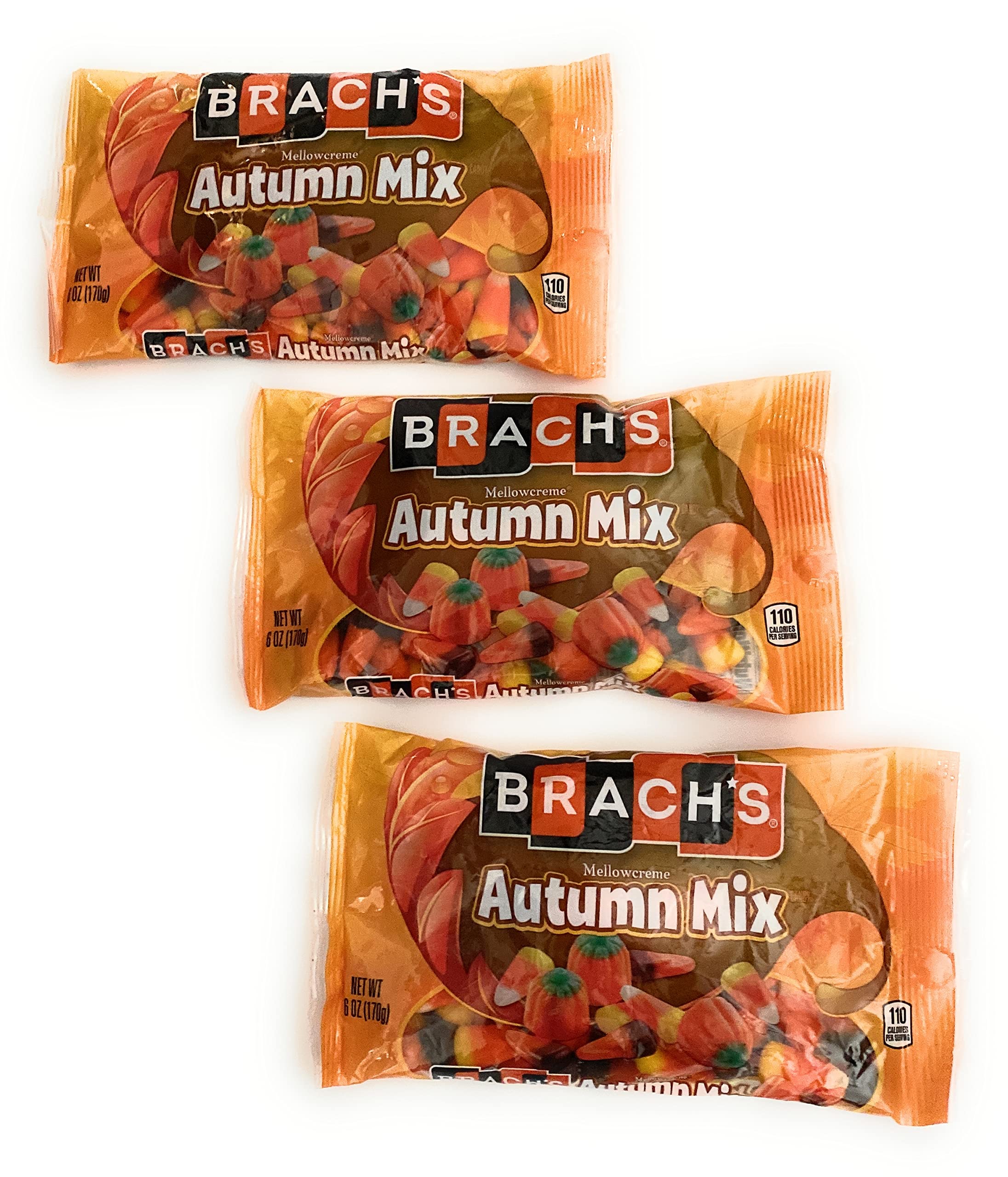 CABE Autumn Mix Candy Corn Candy Pumpkin 3 Pack 6 oz Each Halloween Fall Mellowcreme Rich Variety Of Deliciously Crafted Confections (bundle KC Tingamajig)