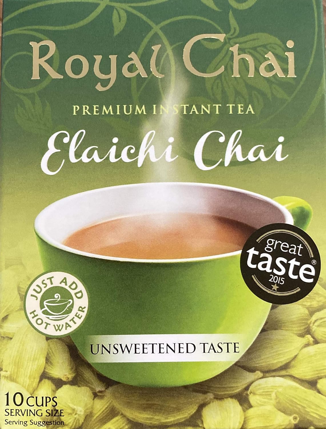 Royal Chai Elaichi Chai Unsweetened 10 Single Serving Sachets