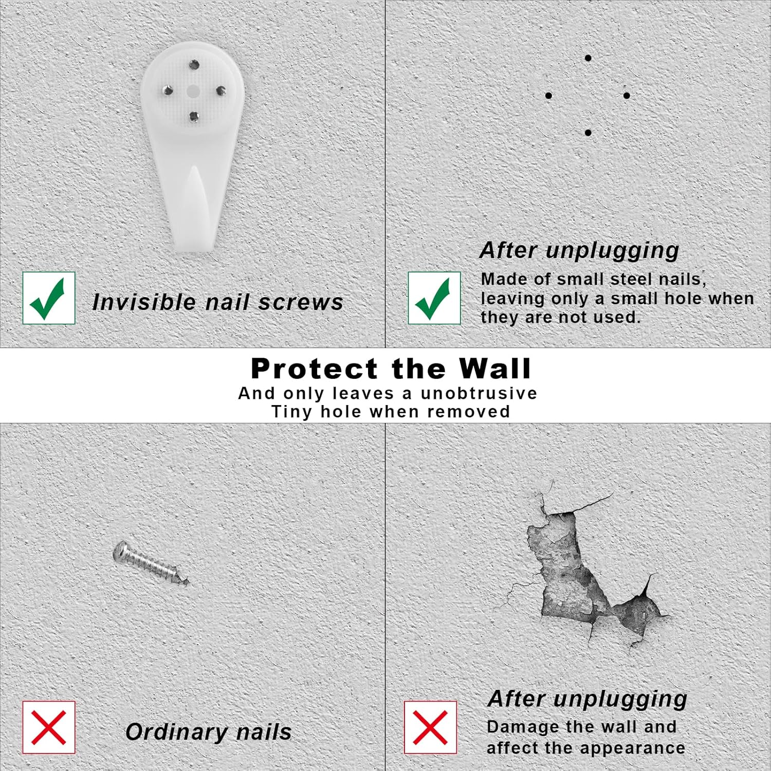 SAVITA 25pcs Concrete Wall Hooks - Image 4