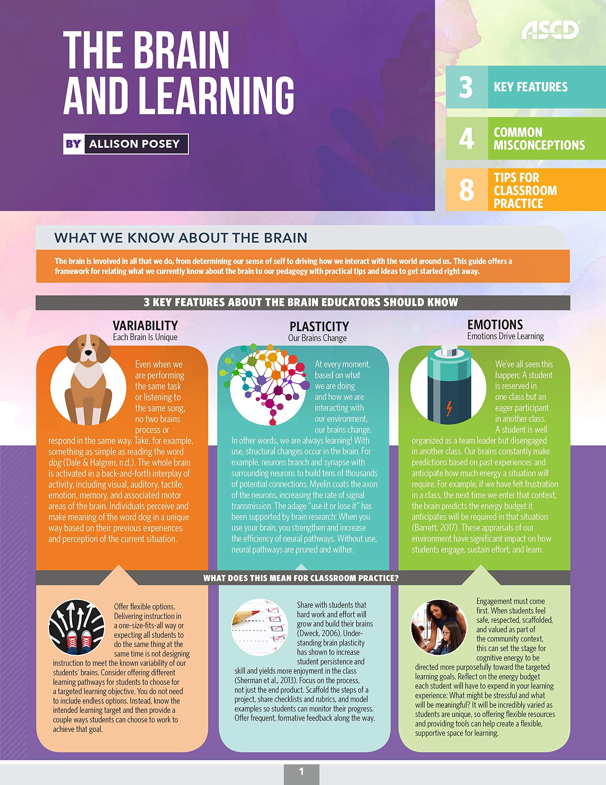 ASCD The Brain and Learning: Quick Reference Guide Paperback – Import, 12 June 2019