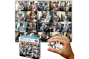 Think2Master Pooping Dogs 250-Piece Jigsaw Puzzle: Assembly Delight for All Ages