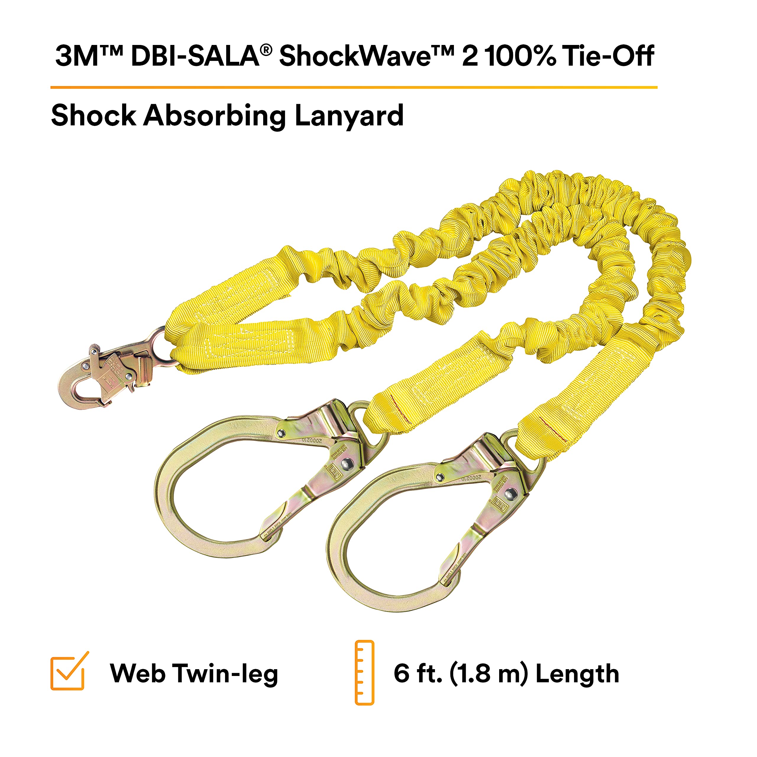 Amazon.com: 3M DBI-SALA Shockwave 2, 1244412 6' Shock Absorbing