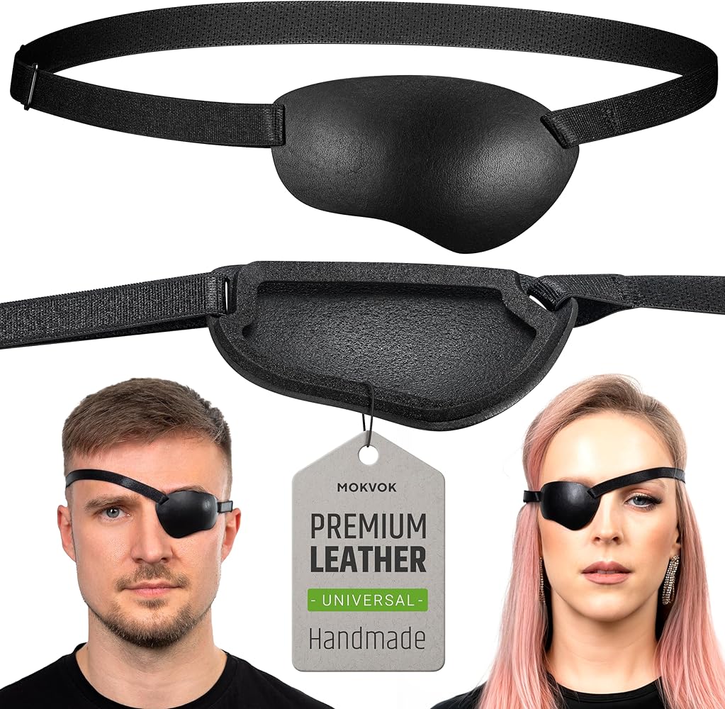 Amazon.com: Premium Handmade Leather Eye Patch with Soft Foam Amazon.com: Premium Handmade Leather Eye Patch with Soft Foam