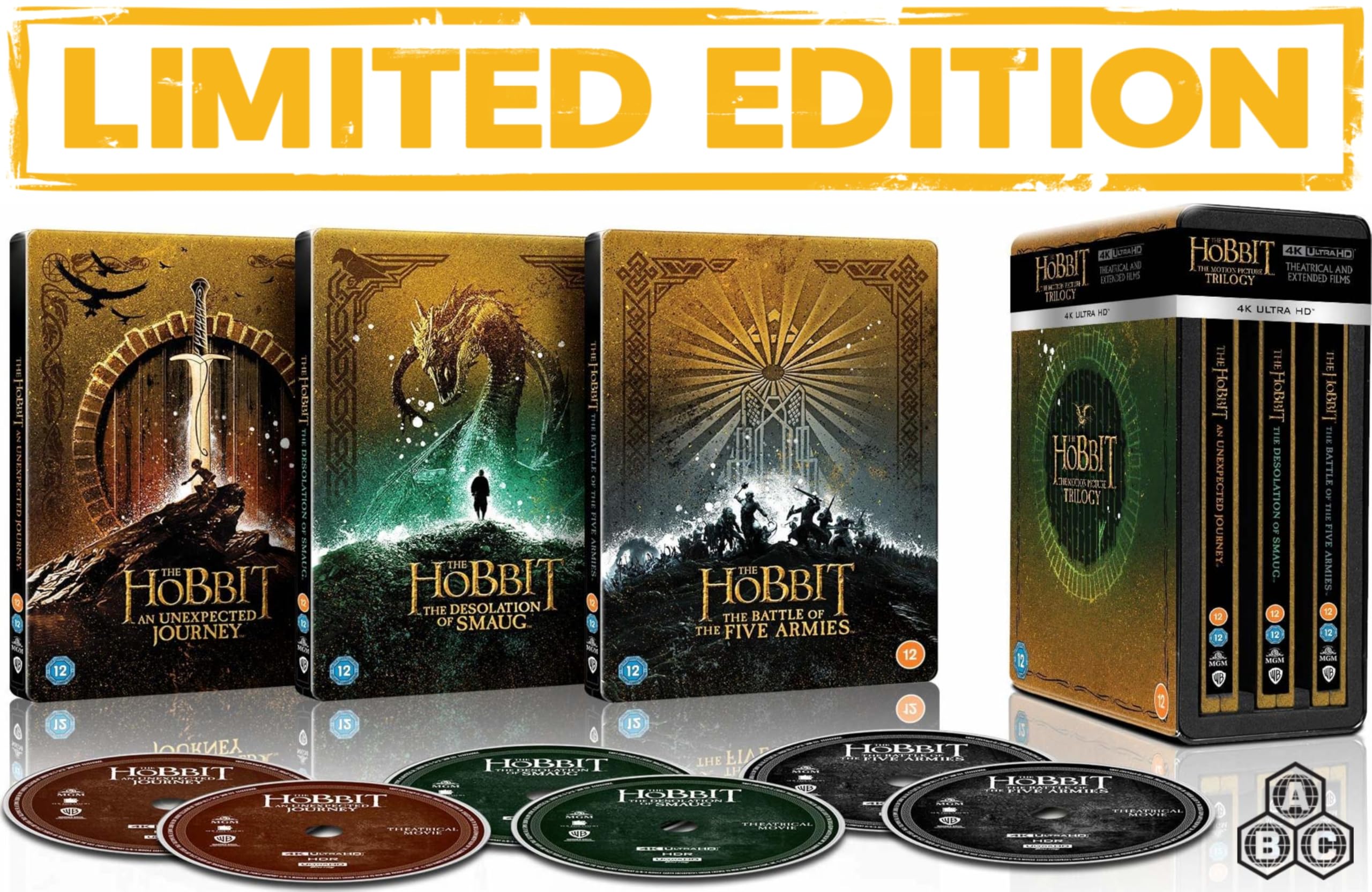 The Hobbit The Motion Picture Trilogy Limited Edition Steelbook