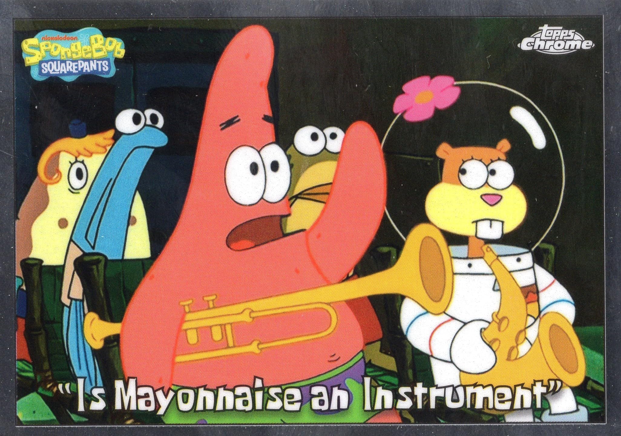 Patrick Star Sandy Cheeks trading card Spongebob Squarepants 2025 Topps Chrome #69 The Band