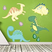 Vista 5 de Decoración de pared de dinosaurio para dormitorios de niños, bonitos dinosaurios y huevos de dinosaurio, hechas en Estados Unidos