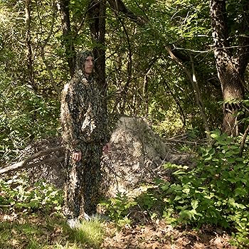 Traje Ghillie Seeutek 6 En 1 - Camuflaje 3D Caza | Incluye Chaqueta, Pantalones, Capucha | Tallas M/L-XL/XXL